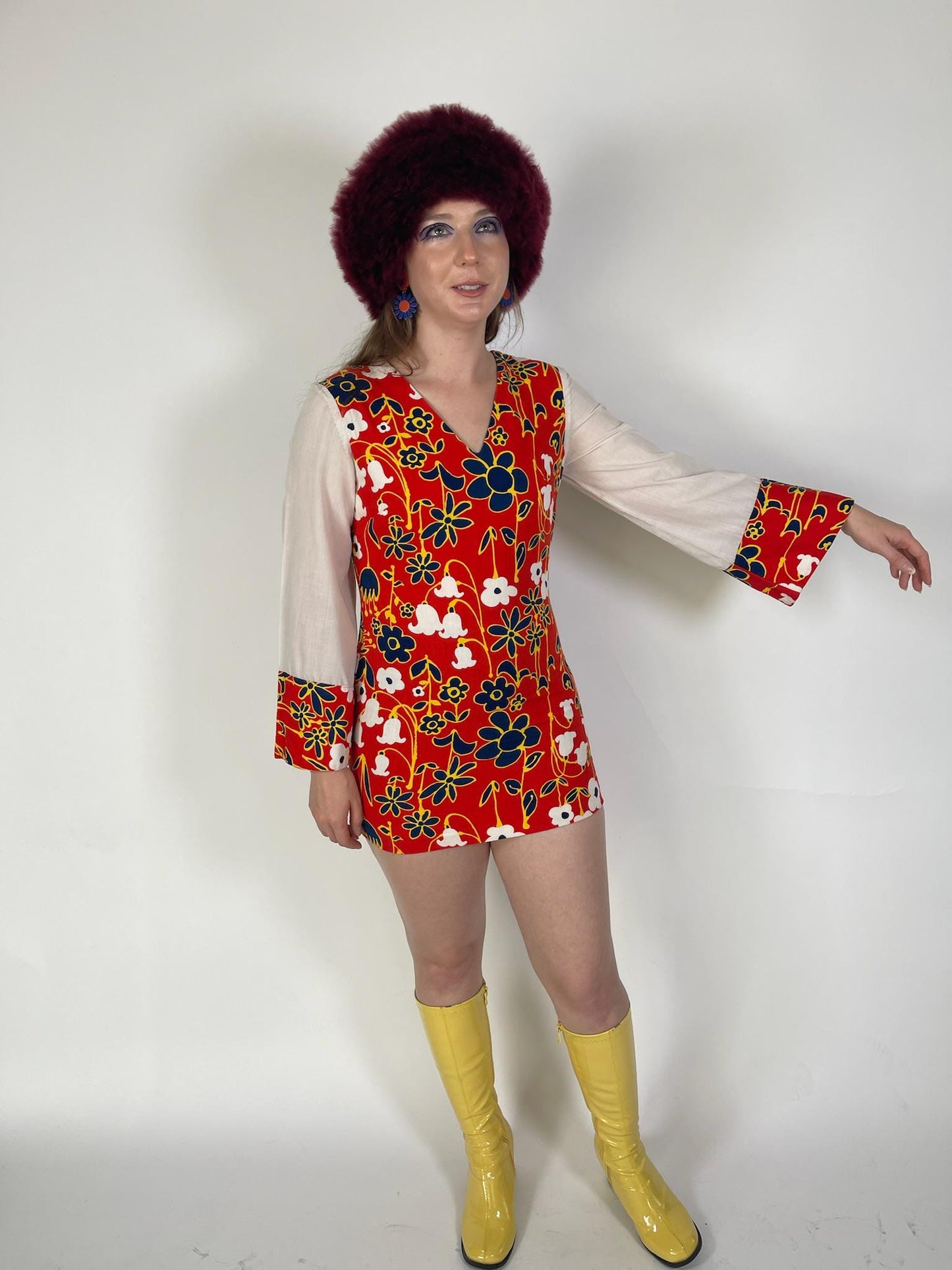 Vintage 60s "Baba Kea Honolulu" Made In Hawaii Mini Dress - Fits Size XS-S