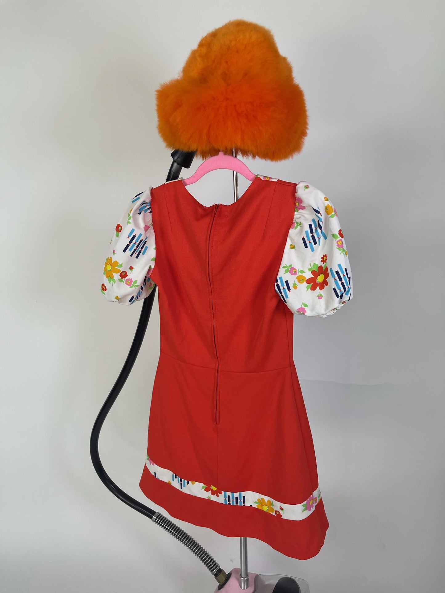 Vintage 60s 70s "Delden" Red Mini Dress - Fits Size XS-S