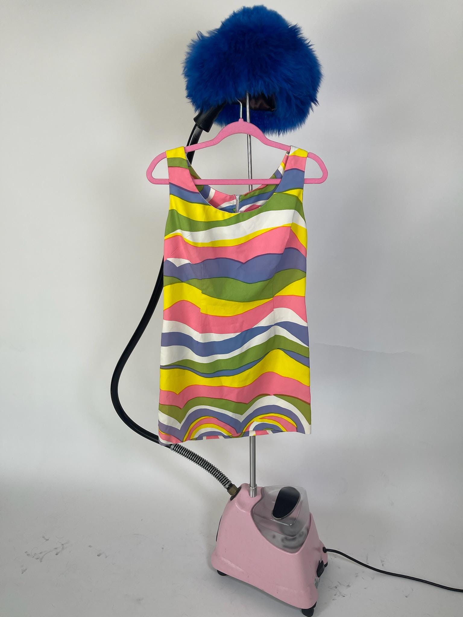 Vintage 60s "Loomtogs" Pastel Stripe Dress - Fits Size XS-S