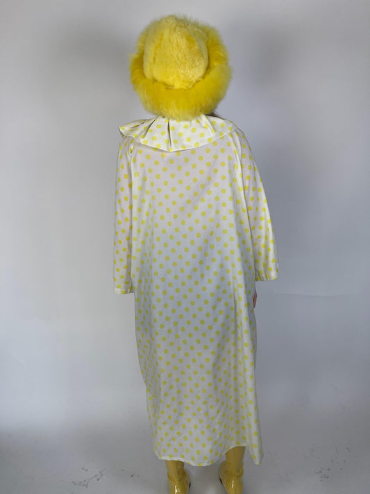 Vintage 60s "Rudi Gernreich" Yellow Polka Dot Dress - Fits Most Sizes