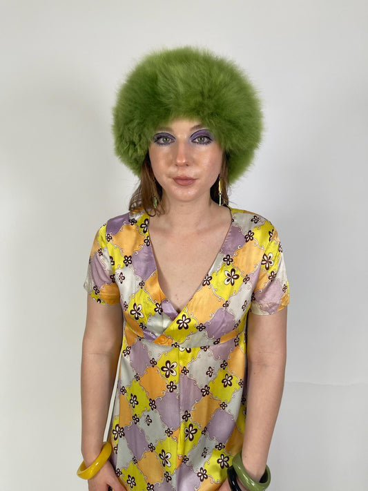 Baby Alpaca Hat - Chartreuse Green