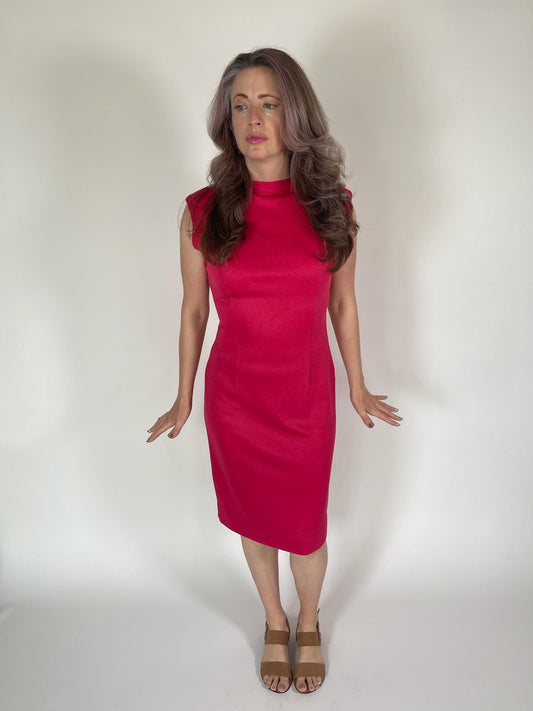 Vintage 60s 70s Pink Knit Dress - Fits Size S-L