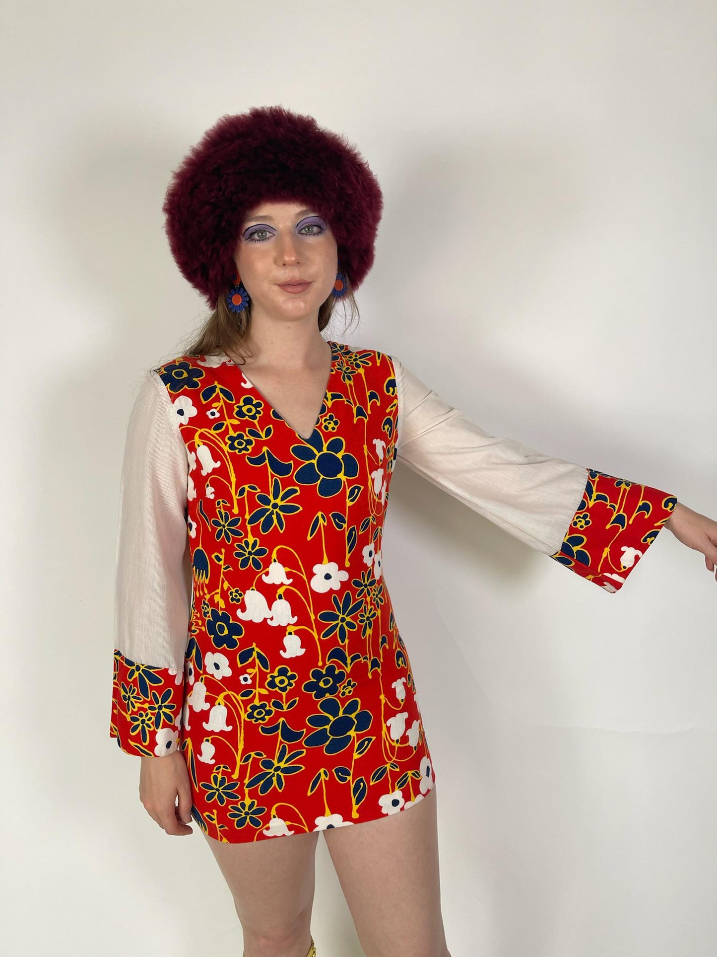Vintage 60s "Baba Kea Honolulu" Made In Hawaii Mini Dress - Fits Size XS-S