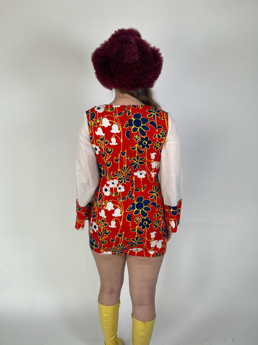Vintage 60s "Baba Kea Honolulu" Made In Hawaii Mini Dress - Fits Size XS-S