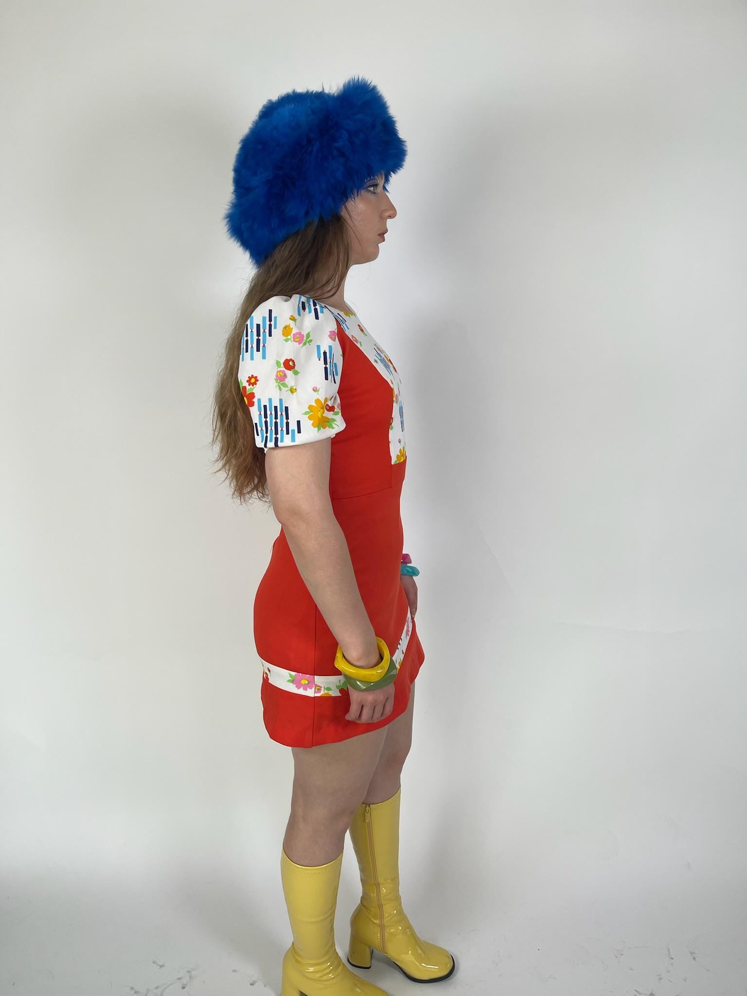 Vintage 60s 70s "Delden" Red Mini Dress - Fits Size XS-S