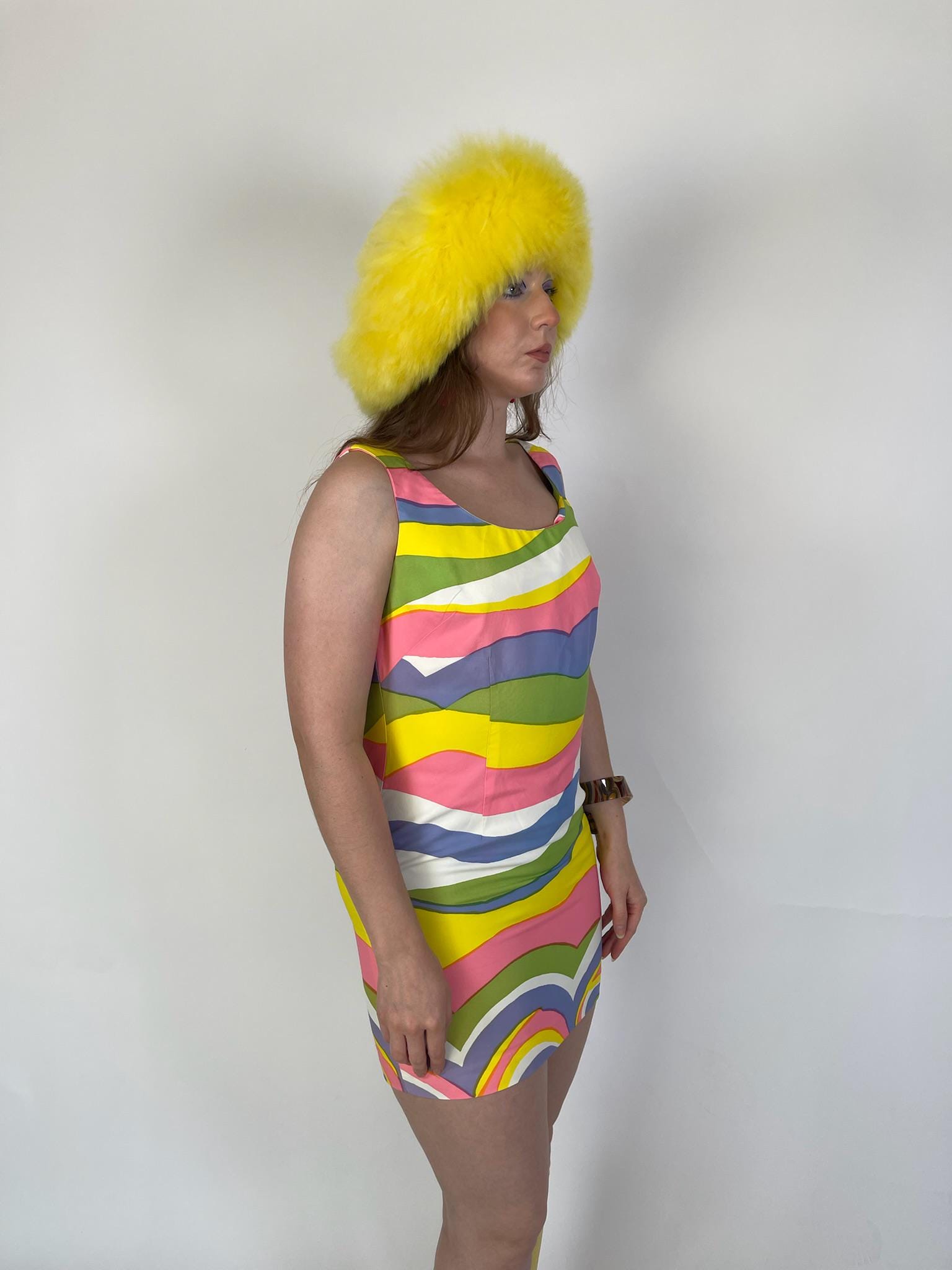Vintage 60s "Loomtogs" Pastel Stripe Dress - Fits Size XS-S