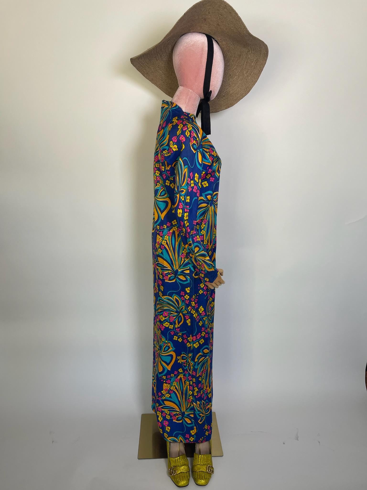 Vintage 60s 70s One Sleeve Kaftan - Fits Most Sizes