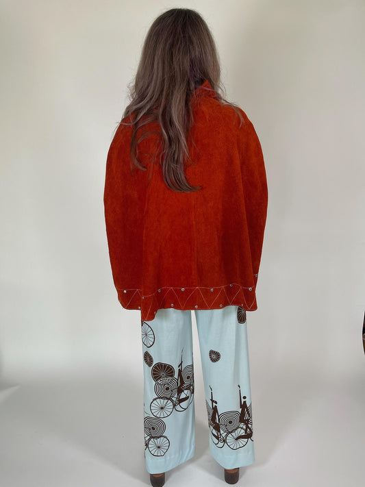 Vintage 60s 70s "Gene Berk for Paganne" Novelty Bicycle Print Pants - fits size S