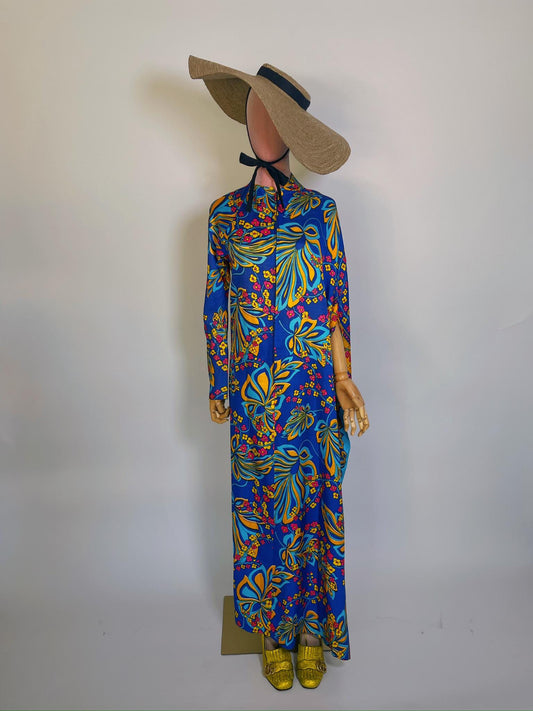 Vintage 60s 70s One Sleeve Kaftan - Fits Most Sizes
