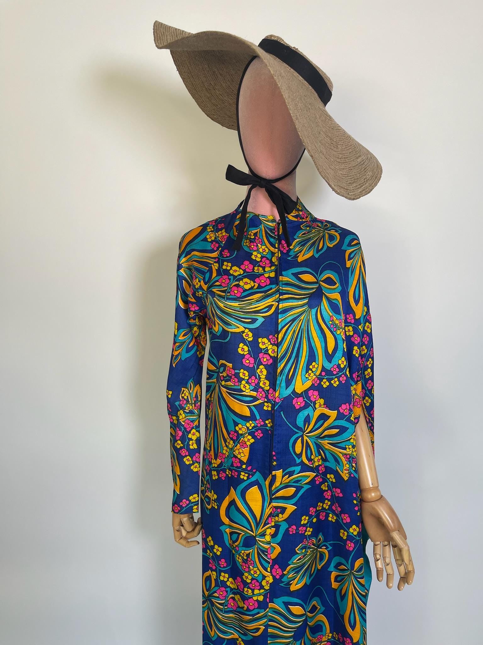 Vintage 60s 70s One Sleeve Kaftan - Fits Most Sizes