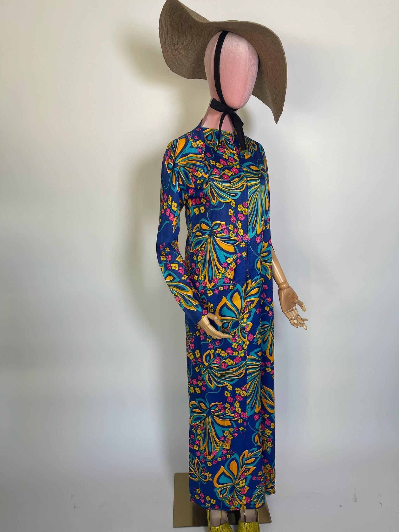 Vintage 60s 70s One Sleeve Kaftan - Fits Most Sizes