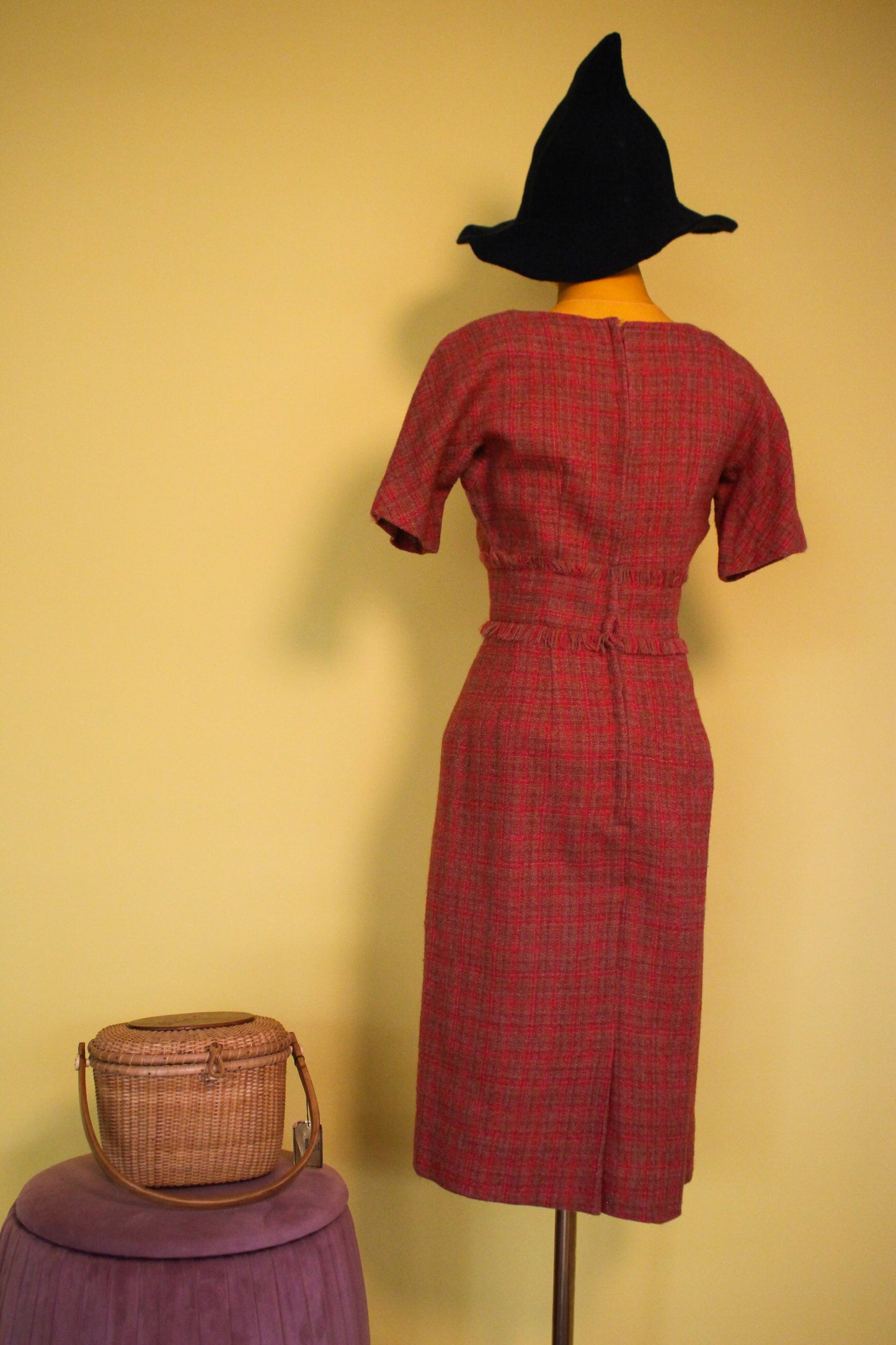 Vintage 50s 60s "Betty Barclay" Scarecrow Style Dress Best Fits XS-S