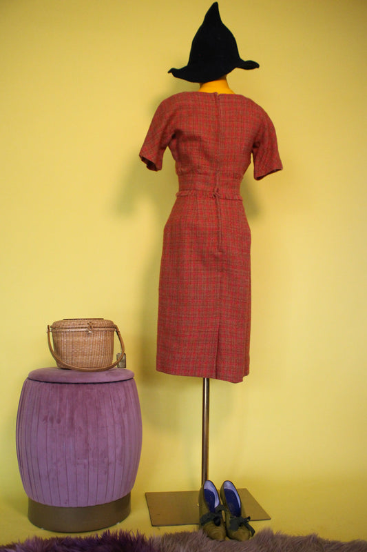 Vintage 50s 60s "Betty Barclay" Scarecrow Style Dress Best Fits XS-S