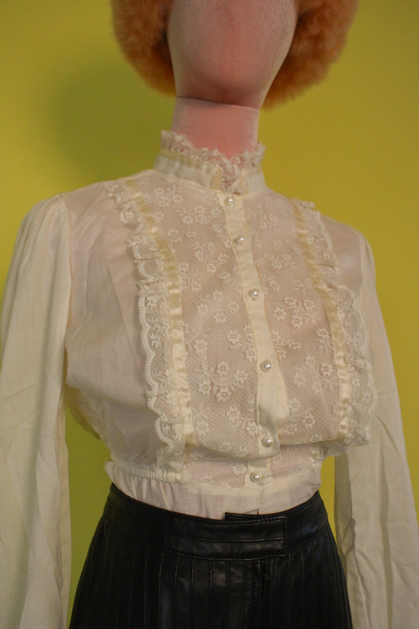 Vintage 60s 70s "St. Amy" Peplum Blouse Best Fits Size S-L