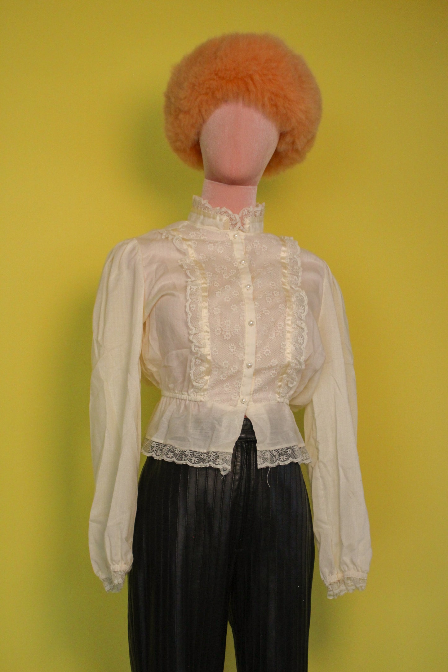 Vintage 60s 70s "St. Amy" Peplum Blouse Best Fits Size S-L