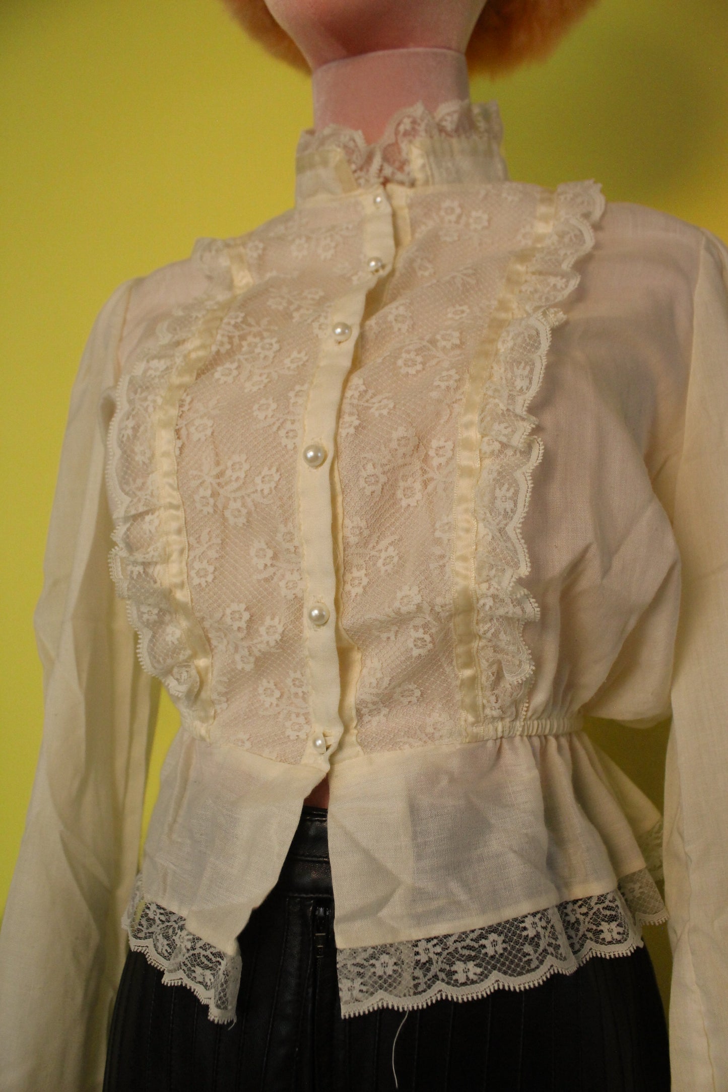 Vintage 60s 70s "St. Amy" Peplum Blouse Best Fits Size S-L