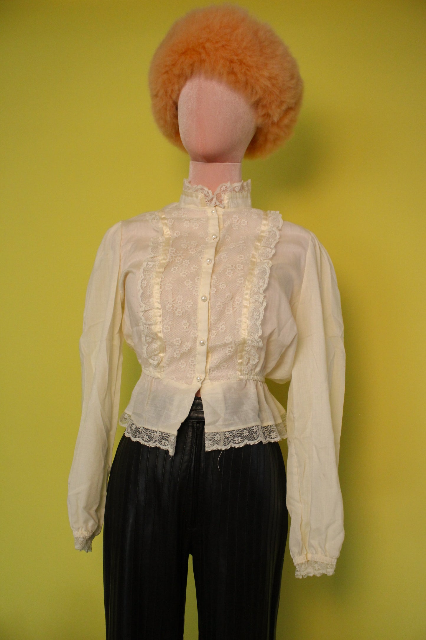 Vintage 60s 70s "St. Amy" Peplum Blouse Best Fits Size S-L