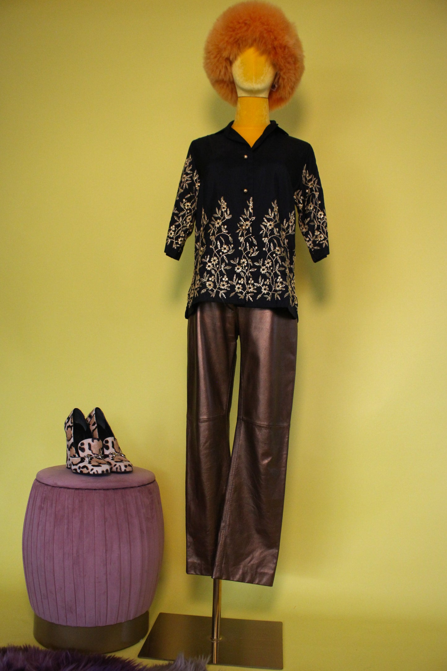 Vintage "Bebe" Bronze Buttery Leather Pants Best Fits Size S, Possible M