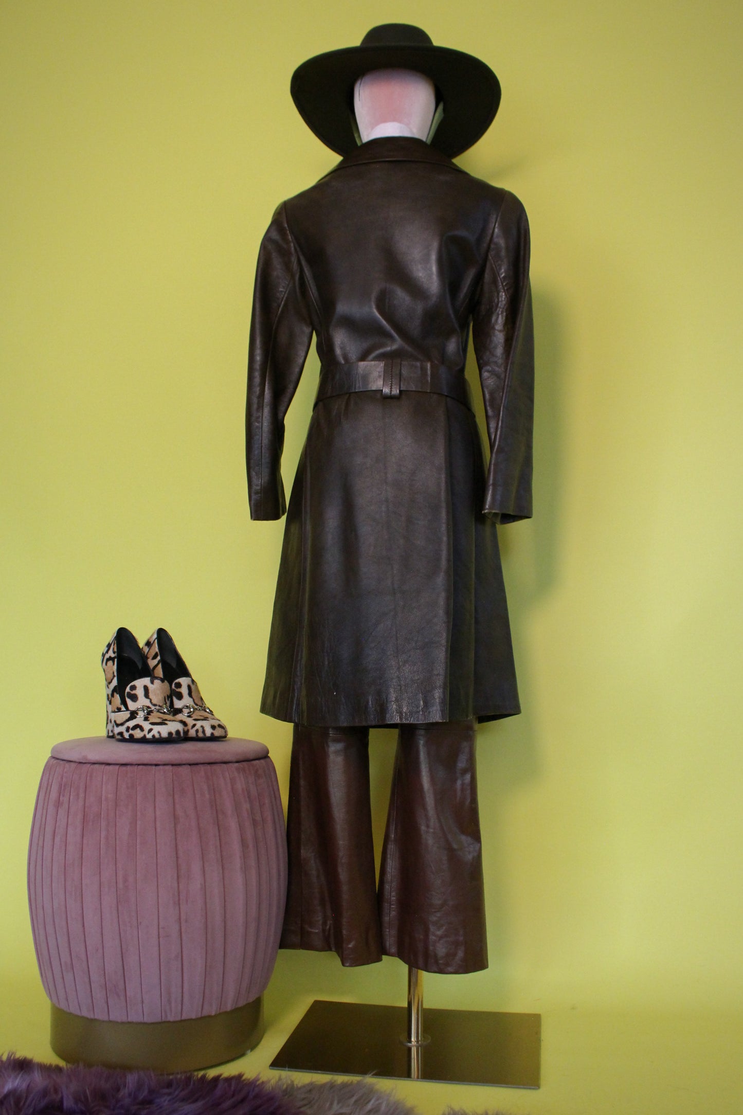 Vintage 60s 70s "Filene's Boston" Made In Israel Brown Leather Coat Best Fits Size M, Possibly L