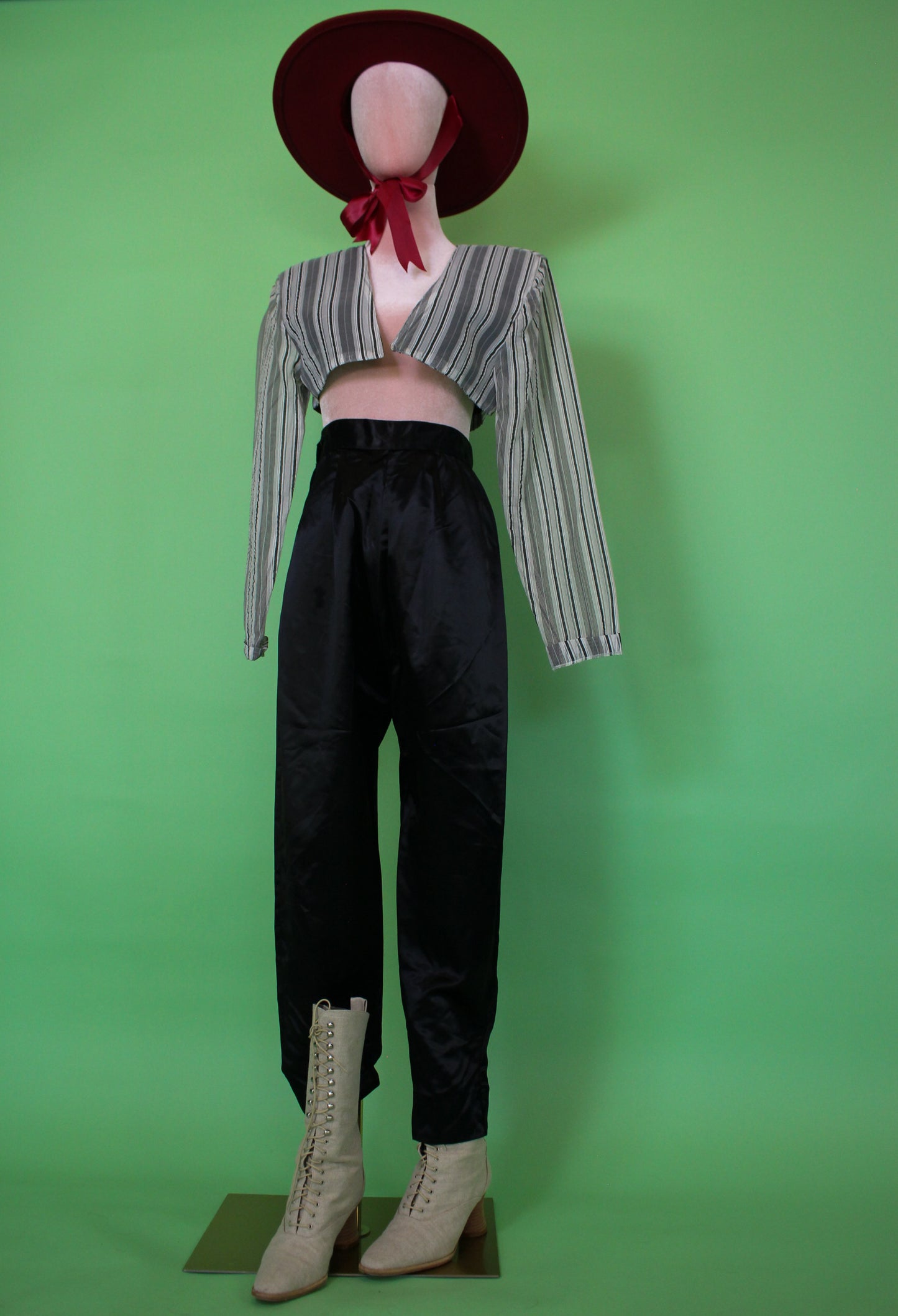 Vintage 80s "Faust Paris" Striped Bolero Best Fits Size S-M