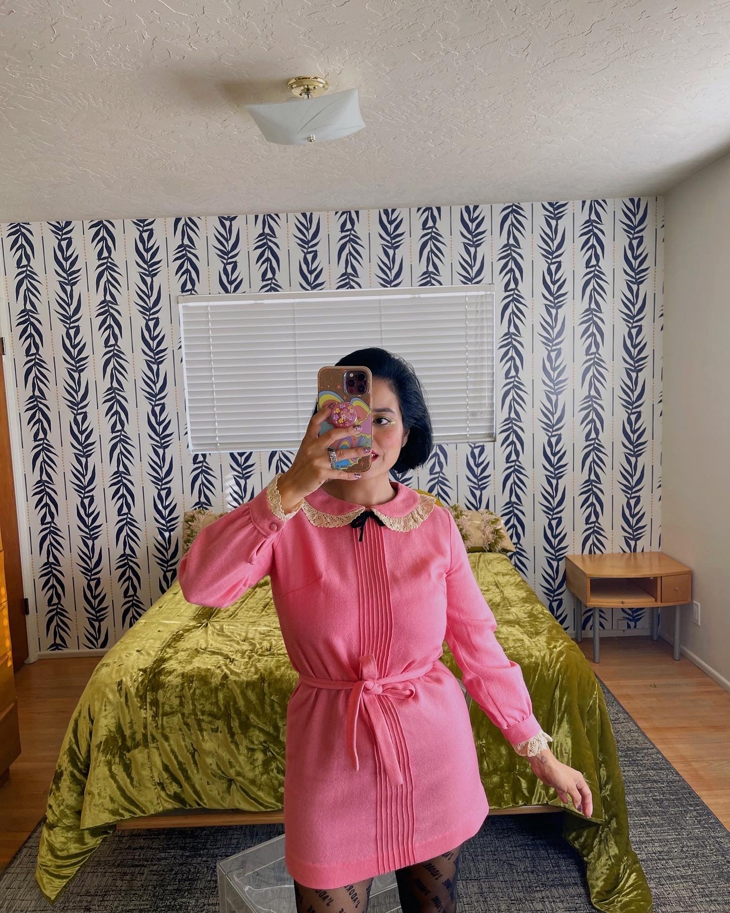 Vintage 60s Bubblegum Pink Mini Dress Fits Sizes XS-SM